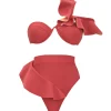 Shop Andrea Iyamah Kiara Red High Rise Bikini