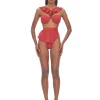 Shop Andrea Iyamah Kiara Red High Rise Bikini