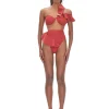 Shop Andrea Iyamah Kiara Red High Rise Bikini