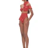 Shop Andrea Iyamah Kiara Red High Rise Bikini