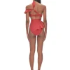 Shop Andrea Iyamah Kiara Red High Rise Bikini
