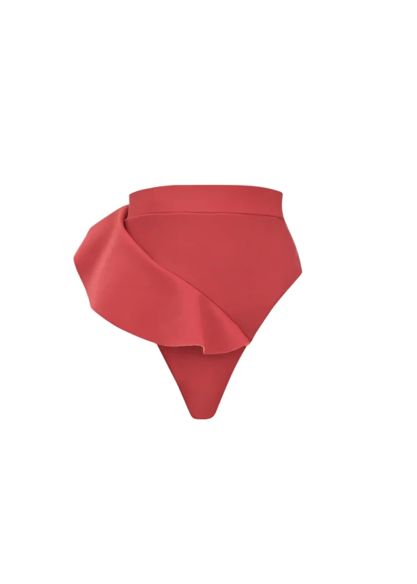 Shop Andrea Iyamah Kiara Red High Rise Bikini