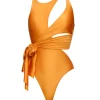 Best Sale Andrea Iyamah Lada One Piece Swimsuit-Sunset Gold