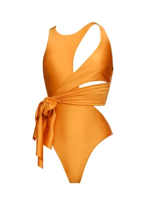 Best Sale Andrea Iyamah Lada One Piece Swimsuit-Sunset Gold