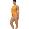 Best Sale Andrea Iyamah Lada One Piece Swimsuit-Sunset Gold