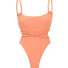 Outlet Andrea Iyamah Lima Peach One Piece Swimsuit