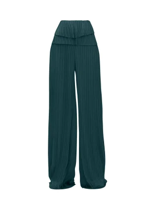 Sale Andrea Iyamah Linea Green Pleated Pants