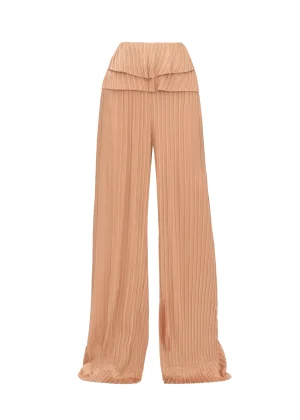 Best Sale Andrea Iyamah Linea Toffee Pleated Pants