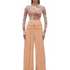 Best Sale Andrea Iyamah Linea Toffee Pleated Pants