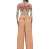 Best Sale Andrea Iyamah Linea Toffee Pleated Pants