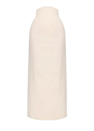 Clearance Andrea Iyamah Lino Corset Skirt-Limestone