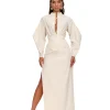 Clearance Andrea Iyamah Lino Corset Skirt-Limestone