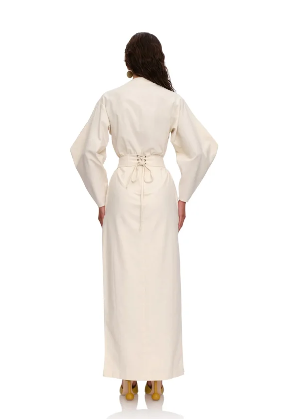 Clearance Andrea Iyamah Lino Corset Skirt-Limestone