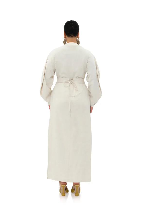 Clearance Andrea Iyamah Lino Corset Skirt-Limestone