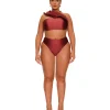Cheap Andrea Iyamah Liva Bikini-Wine
