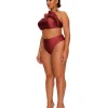 Cheap Andrea Iyamah Liva Bikini-Wine