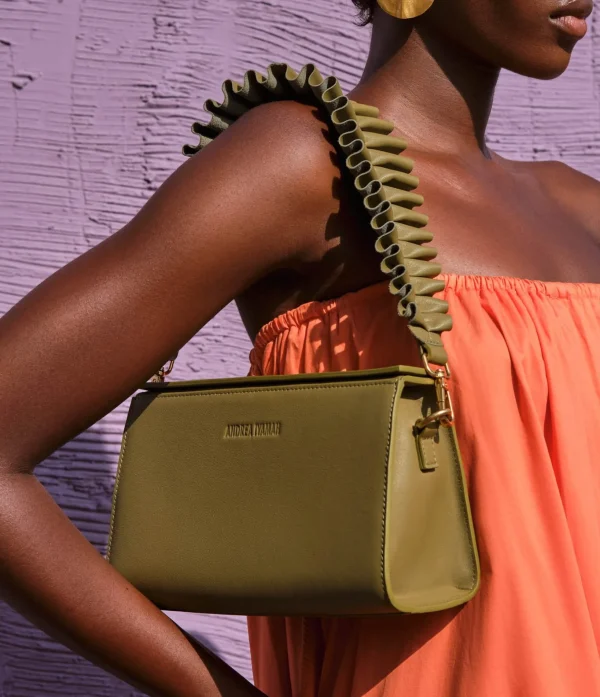 Cheap Andrea Iyamah Mala Green Shoulder Bag