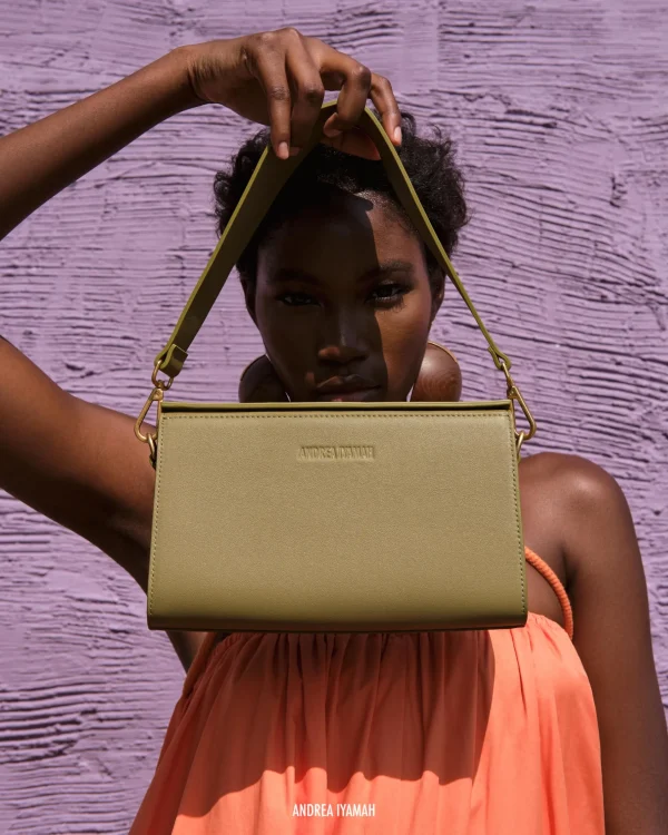 Cheap Andrea Iyamah Mala Green Shoulder Bag