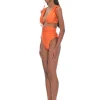 New Andrea Iyamah Menasa Orange High Rise Bikini