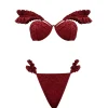 Fashion Andrea Iyamah Mulan Bikini-Wine