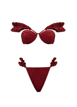 Fashion Andrea Iyamah Mulan Bikini-Wine