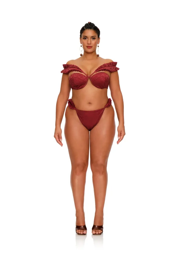 Fashion Andrea Iyamah Mulan Bikini-Wine