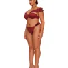 Fashion Andrea Iyamah Mulan Bikini-Wine