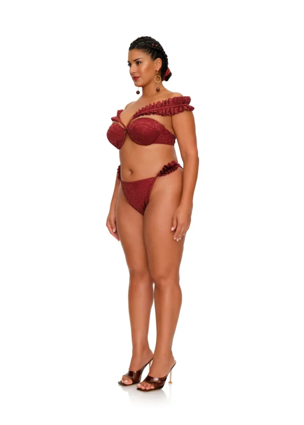Fashion Andrea Iyamah Mulan Bikini-Wine