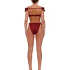 Fashion Andrea Iyamah Mulan Bikini-Wine