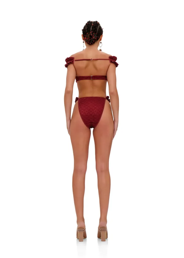 Fashion Andrea Iyamah Mulan Bikini-Wine