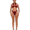 Fashion Andrea Iyamah Mulan Bikini-Wine