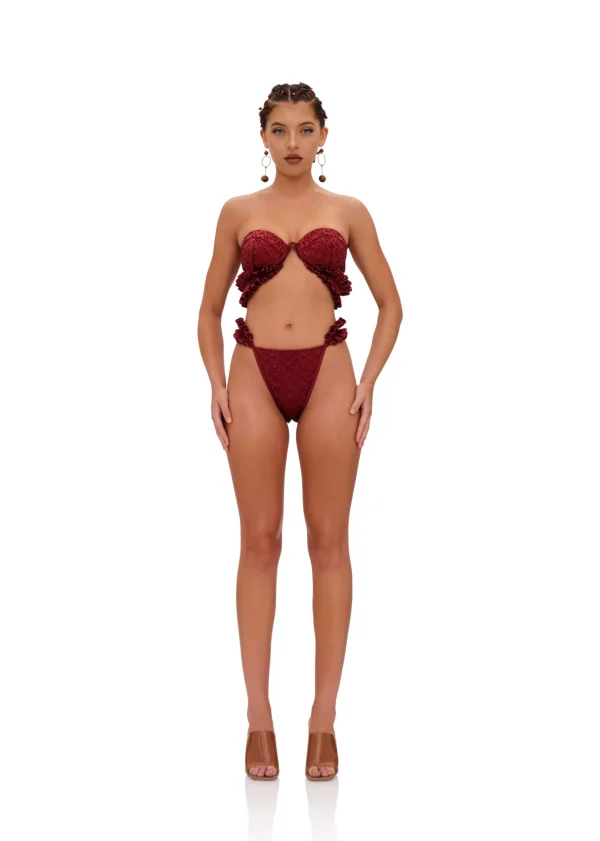 Fashion Andrea Iyamah Mulan Bikini-Wine