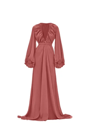 Discount Andrea Iyamah Neema Dusty Apricot Robe