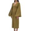 Shop Andrea Iyamah Nia Culotte Olive Jumpsuit