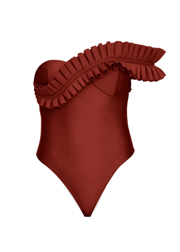 Best Andrea Iyamah Nisi One Piece Swimsuit-Chocolate