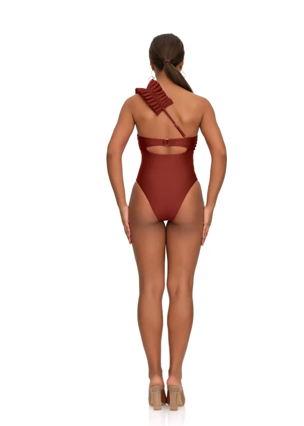 Best Andrea Iyamah Nisi One Piece Swimsuit-Chocolate