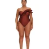 Best Andrea Iyamah Nisi One Piece Swimsuit-Chocolate