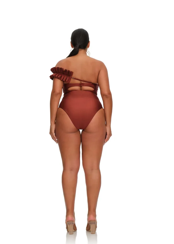 Best Andrea Iyamah Nisi One Piece Swimsuit-Chocolate