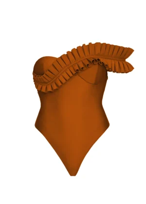 New Andrea Iyamah Nisi One Piece Swimsuit-Sand