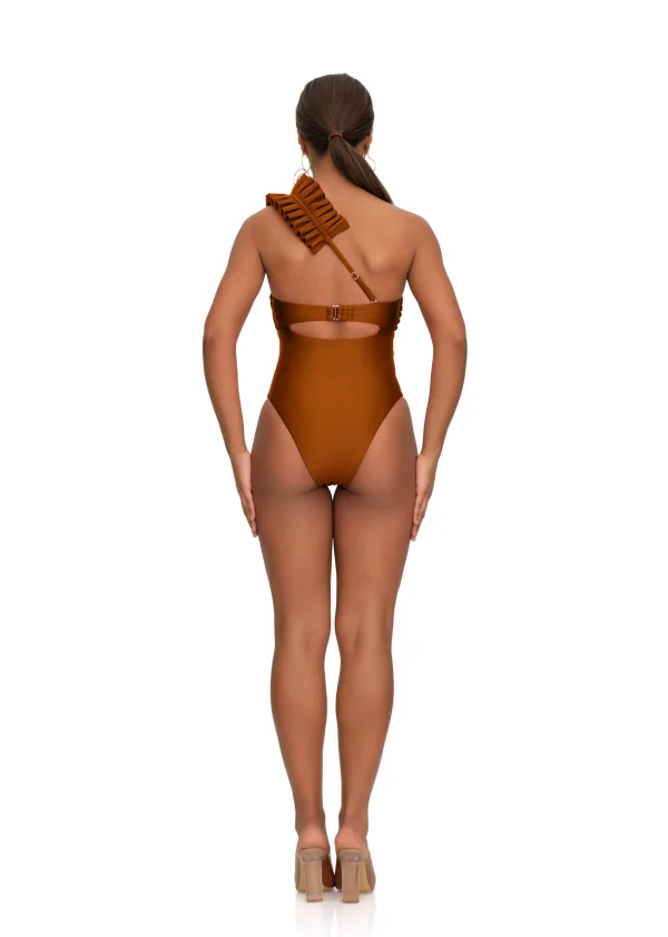 Best Andrea Iyamah Nisi One Piece Swimsuit-Sand
