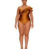 Best Andrea Iyamah Nisi One Piece Swimsuit-Sand