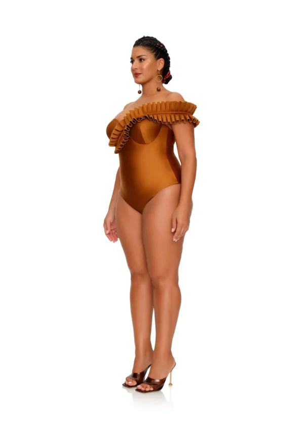 Best Andrea Iyamah Nisi One Piece Swimsuit-Sand
