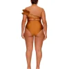Best Andrea Iyamah Nisi One Piece Swimsuit-Sand