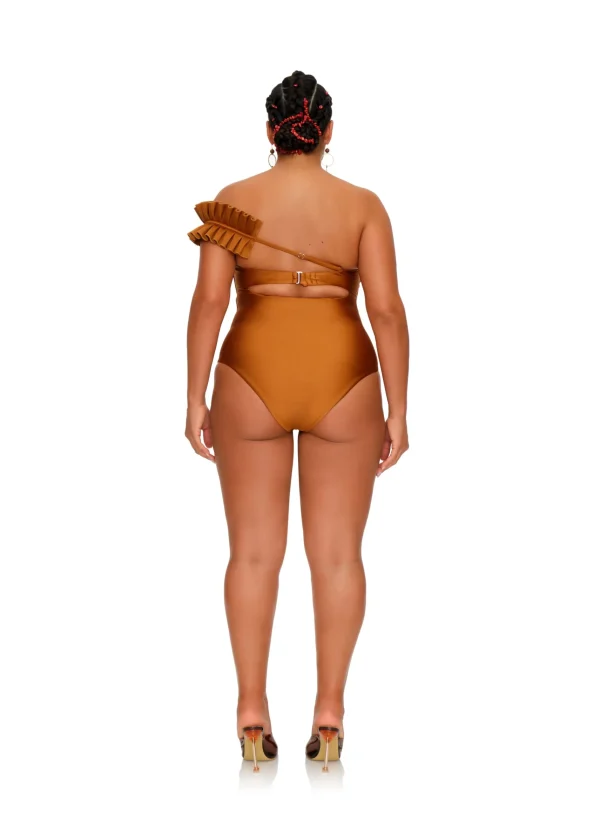 Best Andrea Iyamah Nisi One Piece Swimsuit-Sand
