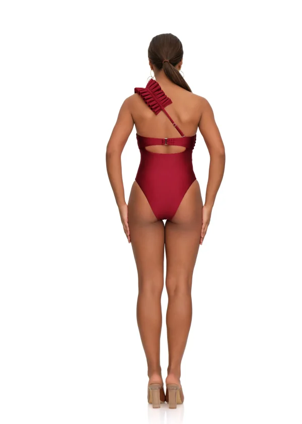 Store Andrea Iyamah Nisi One Piece Swimsuit-Wine