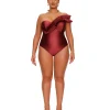 Store Andrea Iyamah Nisi One Piece Swimsuit-Wine