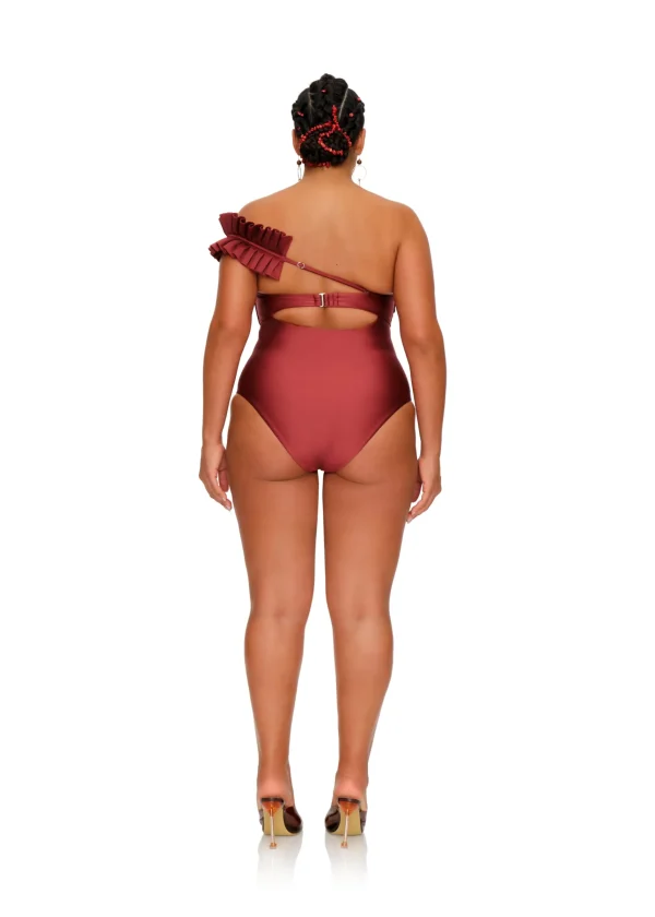 Store Andrea Iyamah Nisi One Piece Swimsuit-Wine