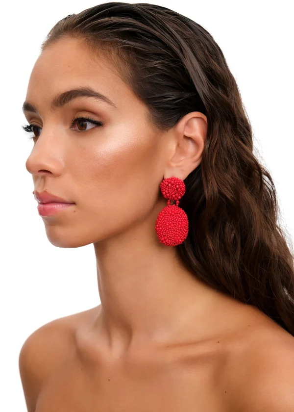 Best Sale Andrea Iyamah Odi Earring-Crimson