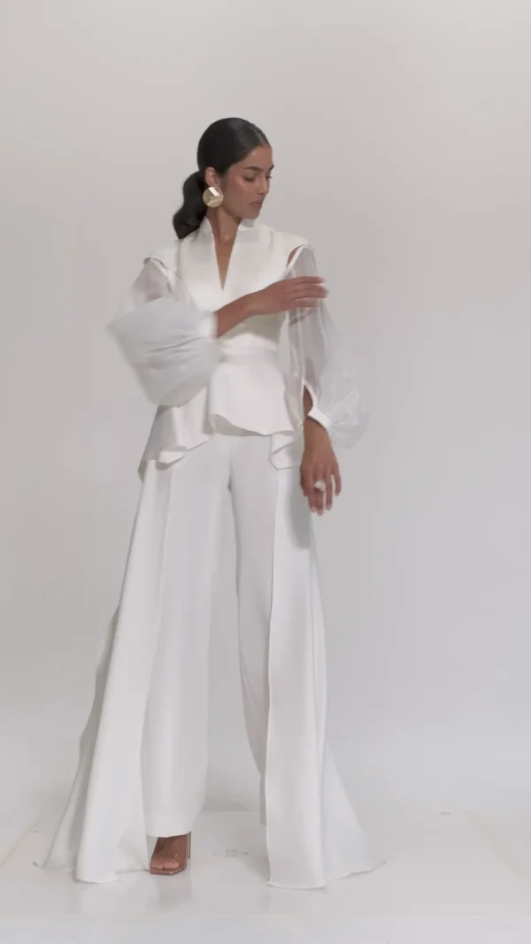 Shop Andrea Iyamah Odon Bubble Sleeve Leotard