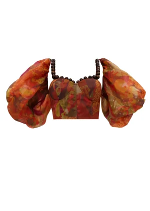New Andrea Iyamah Omma Crop Top-Kola Print